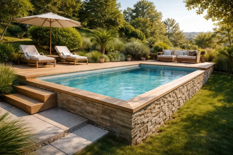 Piscine semi enterrée : prix, installation et choix