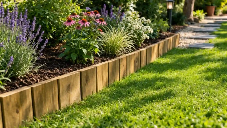 Bordure jardin bois : comment choisir facilement + idées concrètes