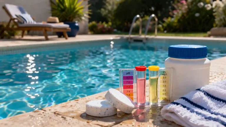 Chlore piscine : taux idéal, dosage utile et erreurs qui reviennent souvent